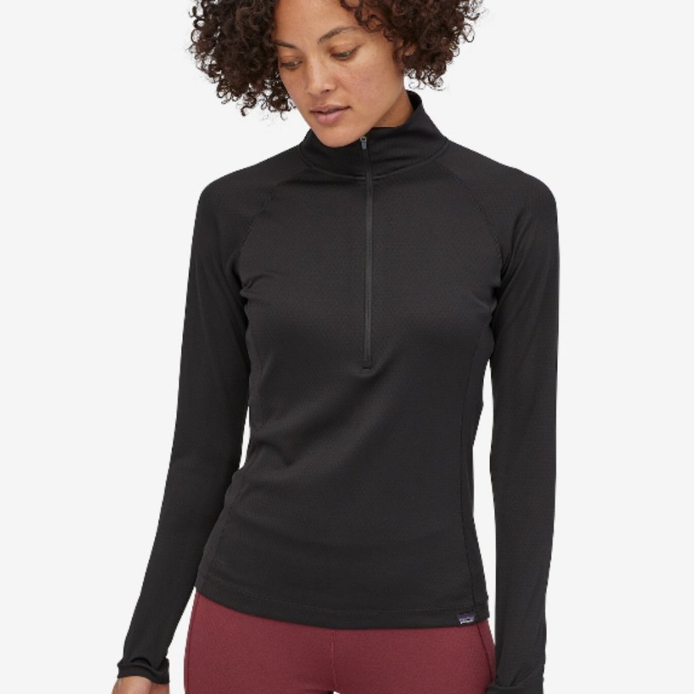 Patagonia Capilene Lightweight Zip-Neck  Black Sz S